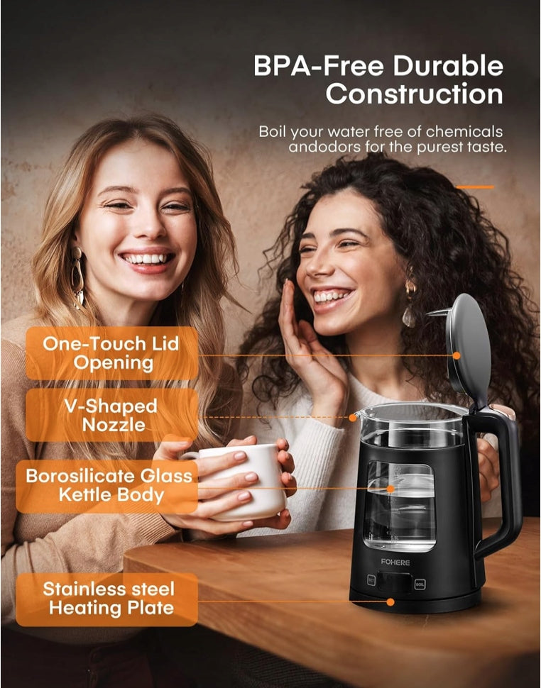FOHERE KEG5820-GS ELECTRIC KETTLE 2200 W 1,7 L LCD /KEEP WARM /REG.TEMP Manufacturer code B0CQYGZX3N