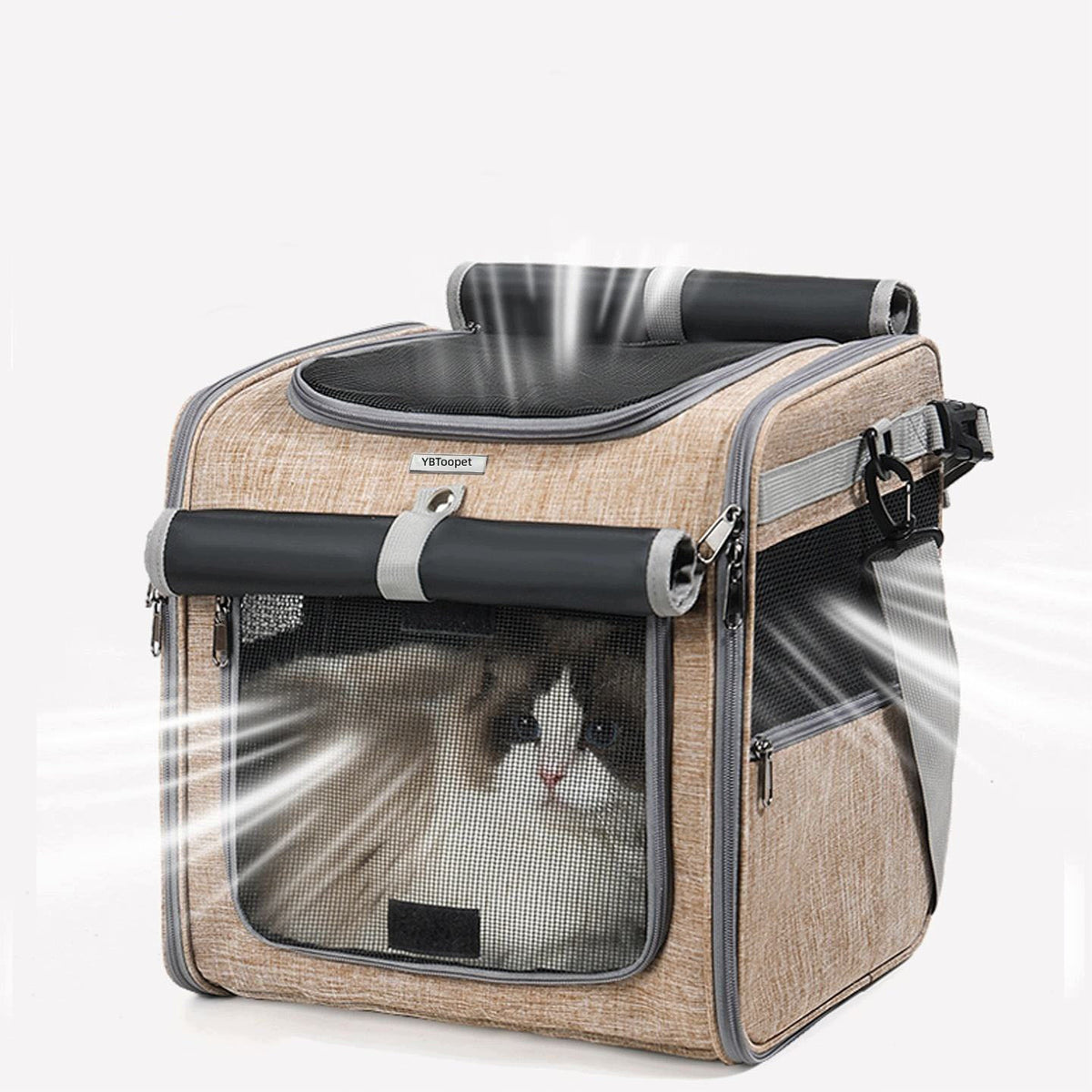 FOLDING BACKPACK TRANSPORTER CAT BAG DOG PLAYPEN, XL, yellow Packaging status original