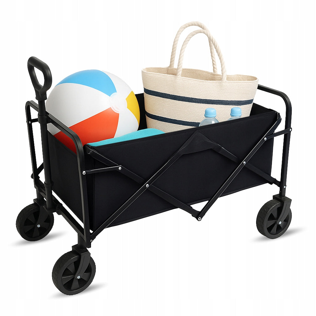 FOLDING CAMPING BEACH HIKING CART WITH POCKETS 50 KG