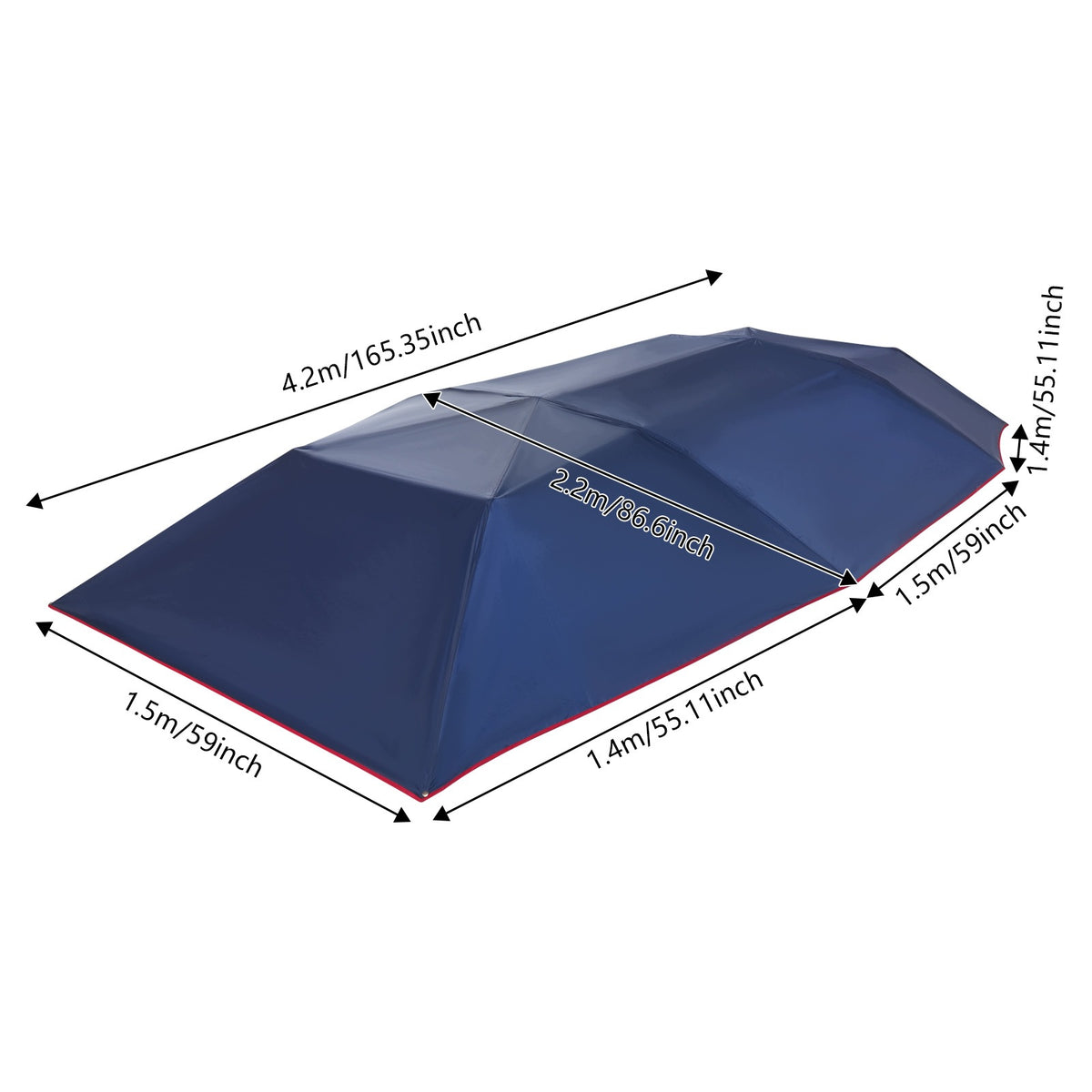 FOLDING CARPORT FOR SEMI-AUTOMATIC CAR 4,2 × 2,2 M , VEHICLE PROTECTION OUTSIDE Manufacturer no brand