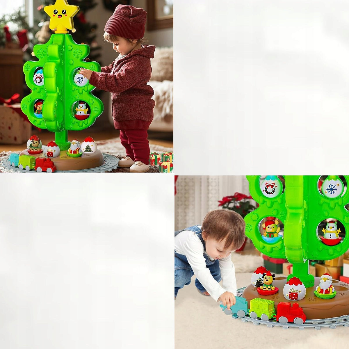 FOLDING CHRISTMAS TREE FOR CHILDREN SAFE GLOWING STAR + MUSIC + QUEUE Brand no brand