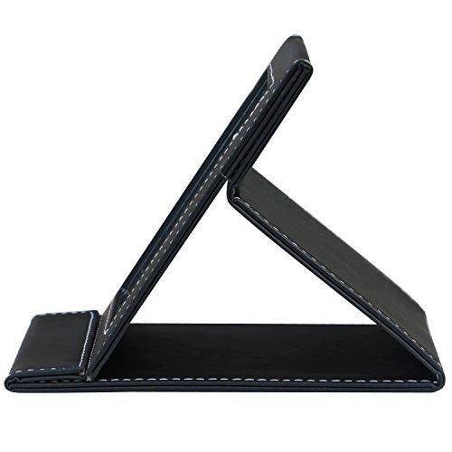 FOLDING COMPACT COSMETIC MIRROR WITH BLACK VEGAN FOR WORKSHOP Brand IDEAL