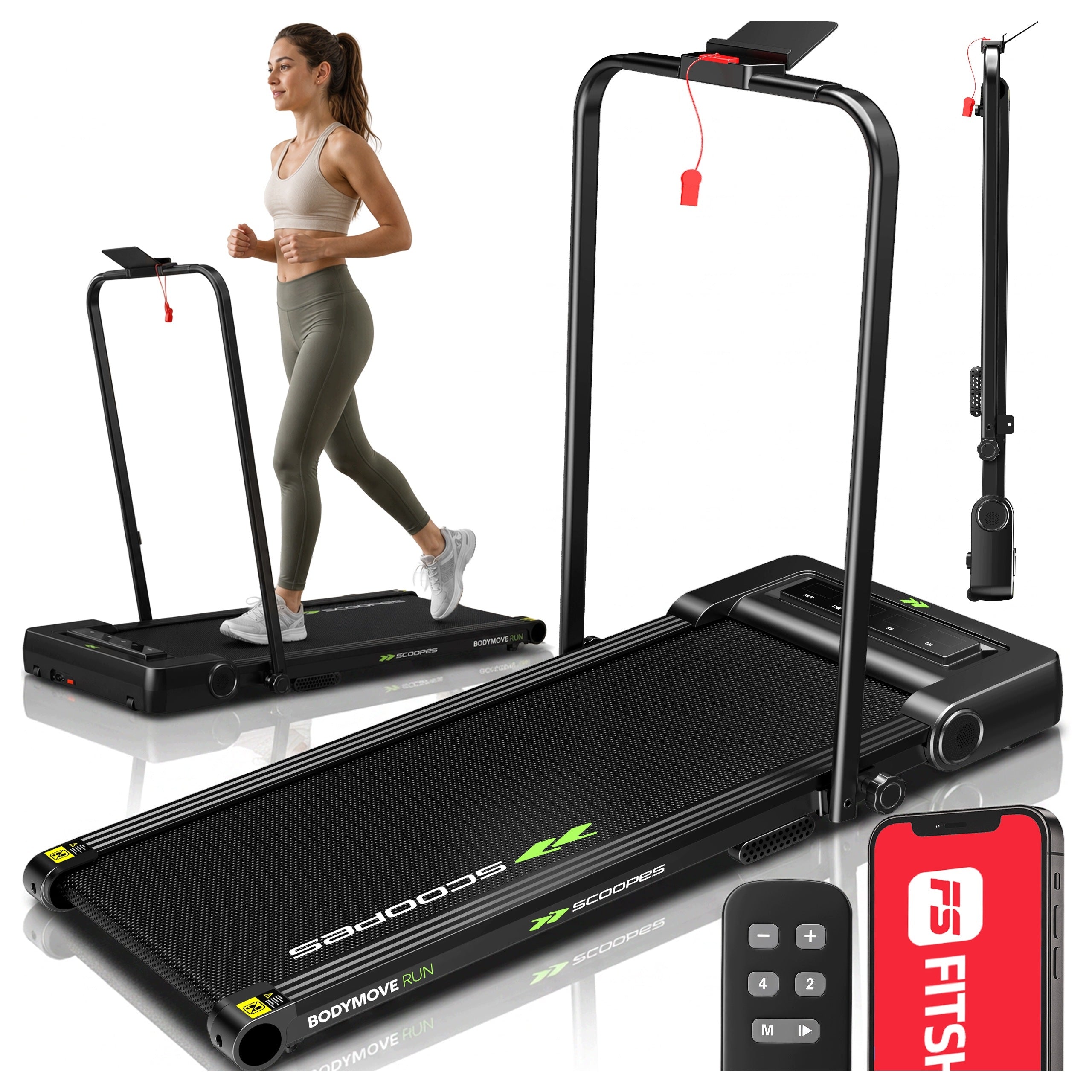 FOLDING ELECTRIC TREADMILL FOR RUNNING WALKING 1-12 KM/H 120 KG