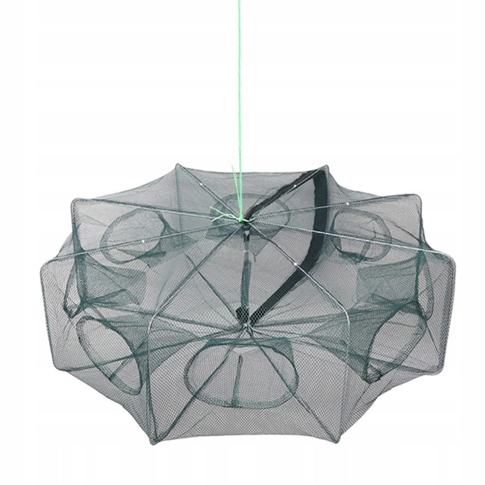 FOLDING FISHING NET WITH 8 HOLES
