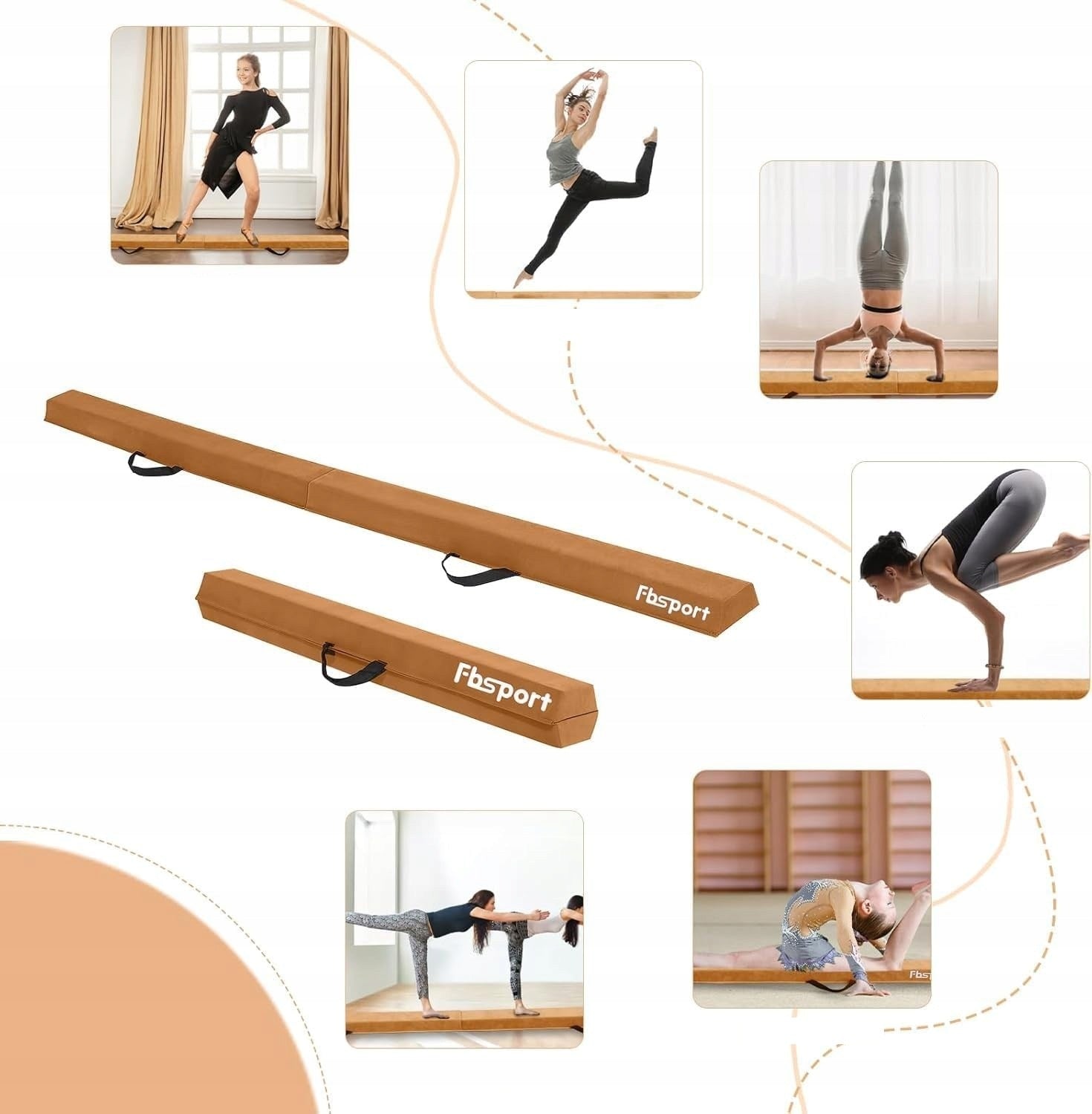 FOLDING GYMNASTIC BEAM FOR BALANCING FBSPORT 270 CM EXERCISE BEAM Brand Fbsport