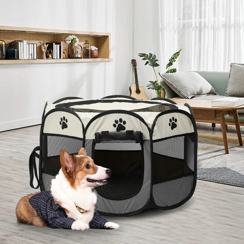 FOLDING LIGHTWEIGHT PLAYPEN CAT DOG BED 75cm Packaging status original