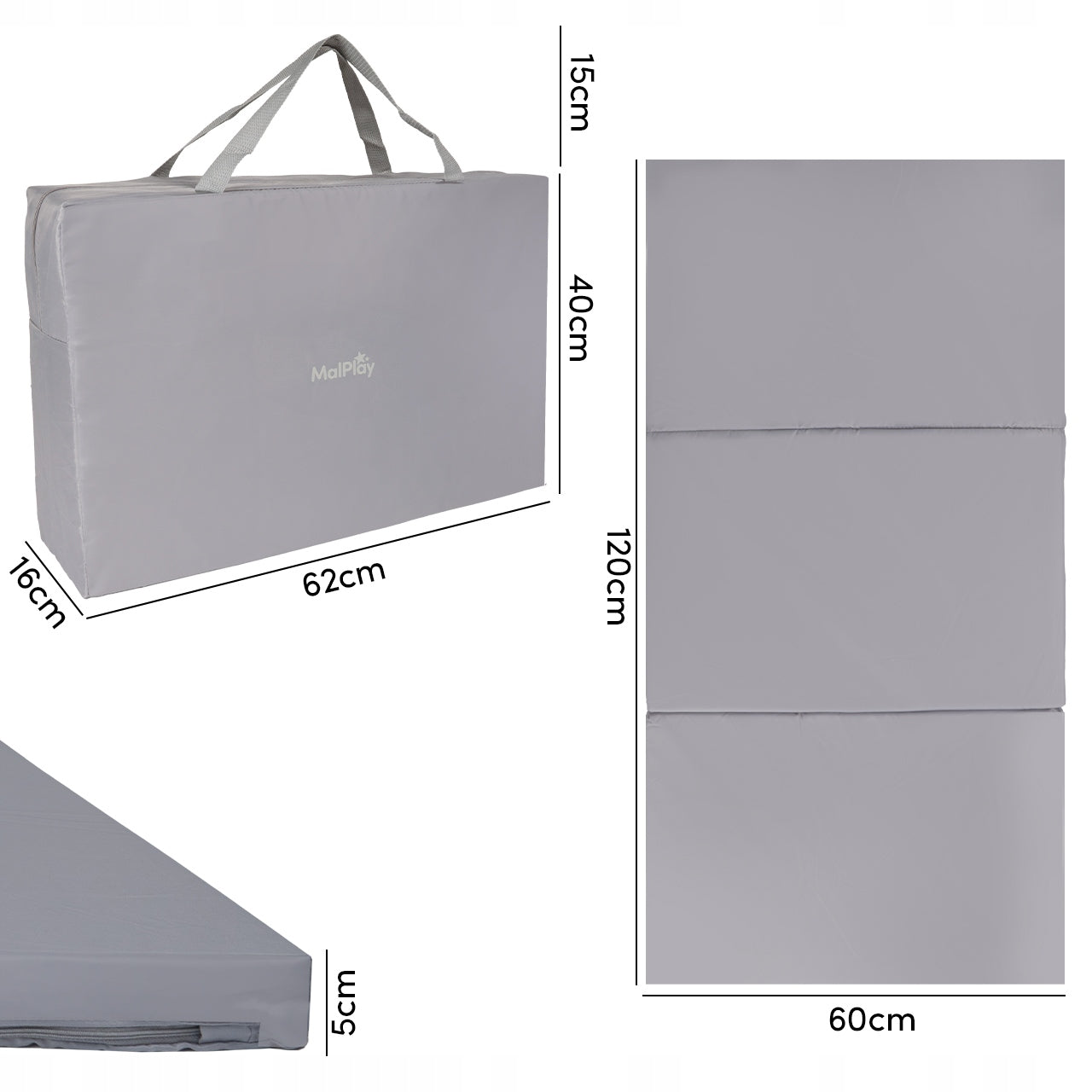 FOLDING MATTRESS FOR CHILDREN'S COT TOURIST 120x60 Manufacturer code 113166