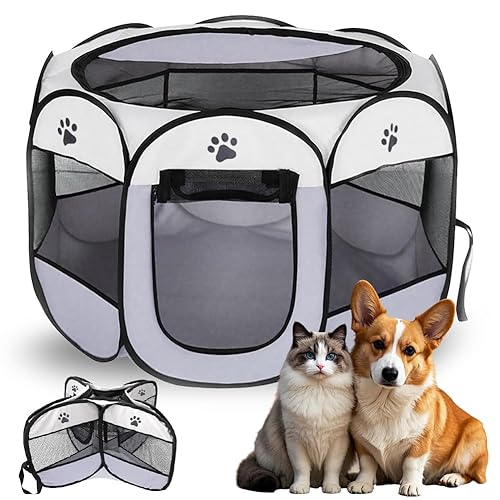 FOLDING PLAYPEN FOR PUPPIES DOGS КОТ 74X74X43 CM OXFORD for home