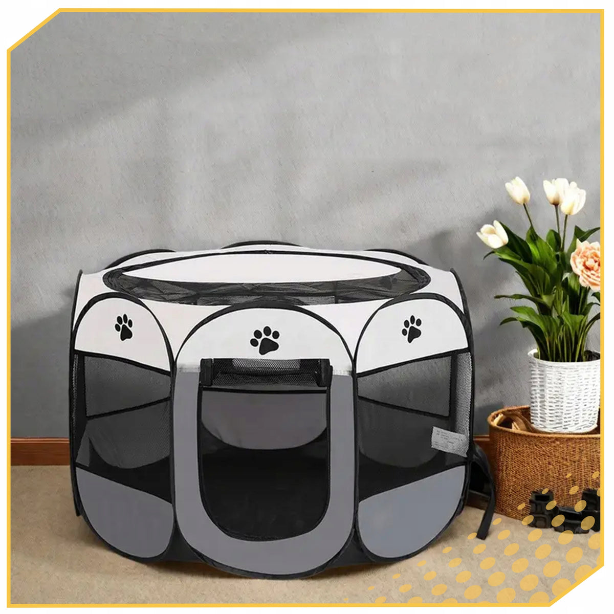 FOLDING PLAYPEN LIGHT FOR CAT RABBIT PUPPIES BED FOR HOME XL Manufacturer code Kojec-XL