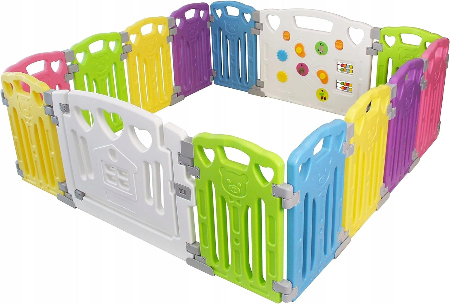 FOLDING PLAYPEN MODULAR FOR CHILDREN DRY POOL 150 x 150 cm colorful