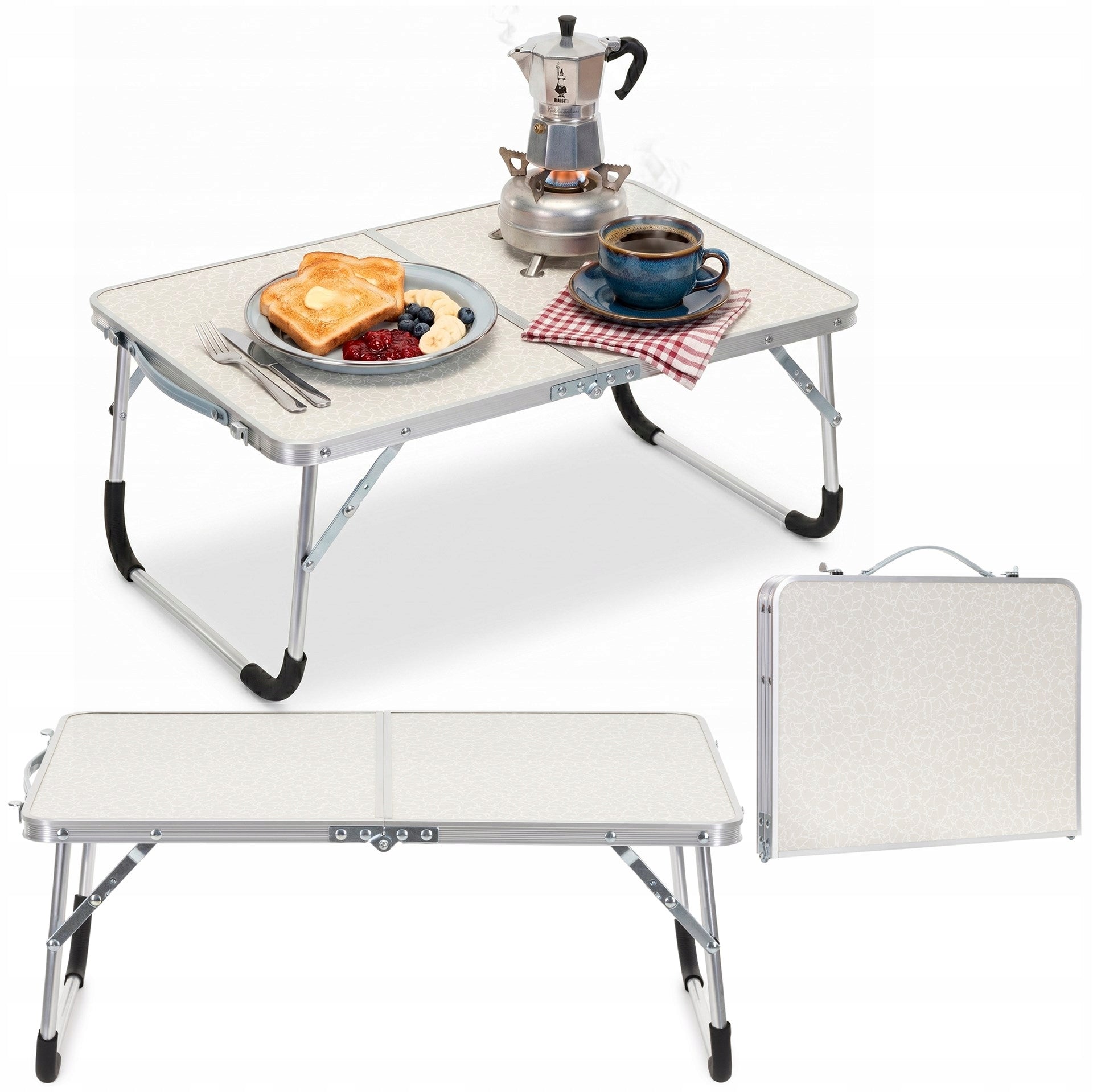FOLDING TABLE HIKING CAMPING GARDEN CAMPING ALUMINUM 62x40cm