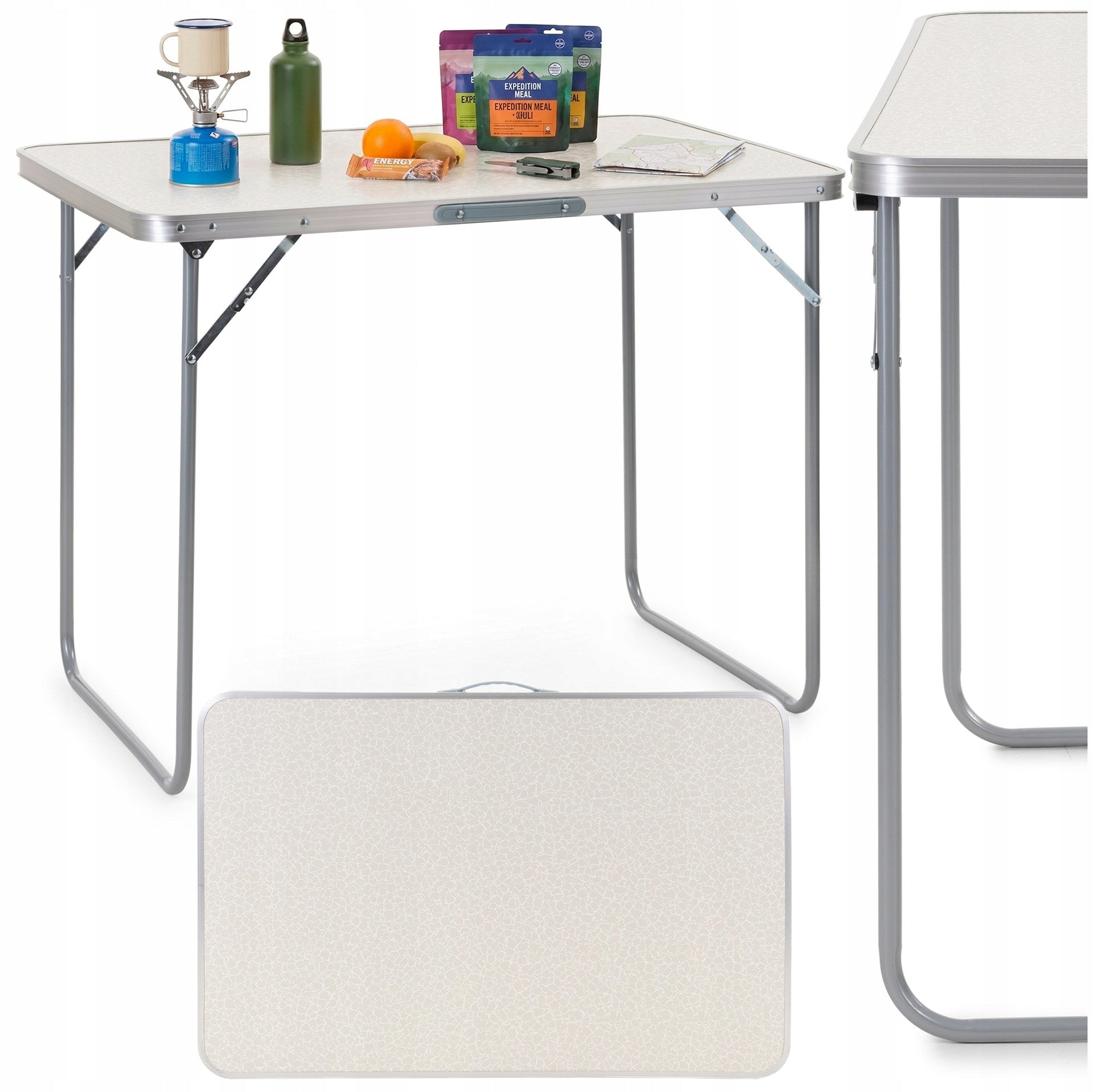 FOLDING TABLE HIKING CAMPING GARDEN CAMPING ALUMINUM 90x60cm