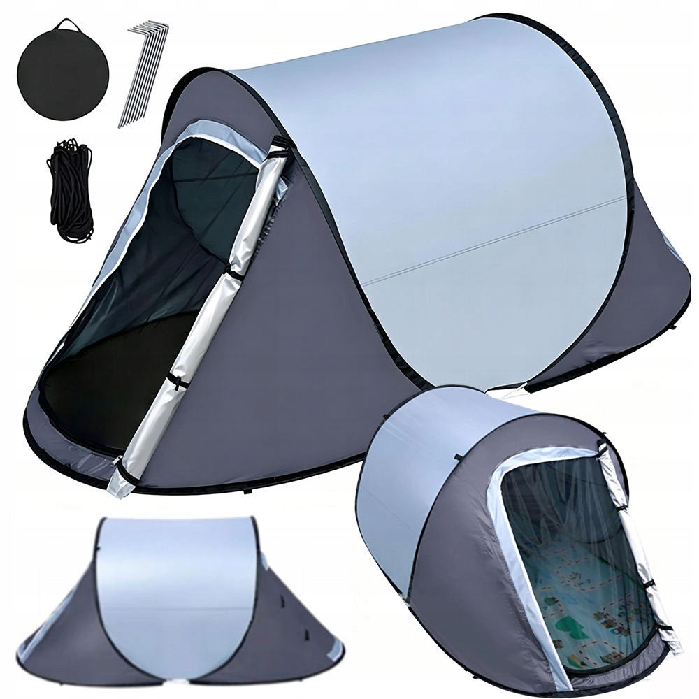 FOLDING TENT AUTOMATIC BEACH TOURIST WITH UV FILTER + MAT