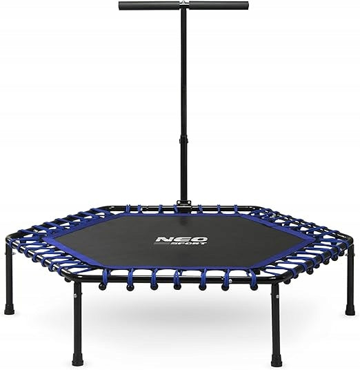 FOLDING TRAMPOLINE WITH SAFETY BAR LOAD UP TO 100KG FITNESS Manufacturer code SKŁADANA TRAMPOLINA Z DRĄŻKIEM 127CM RED