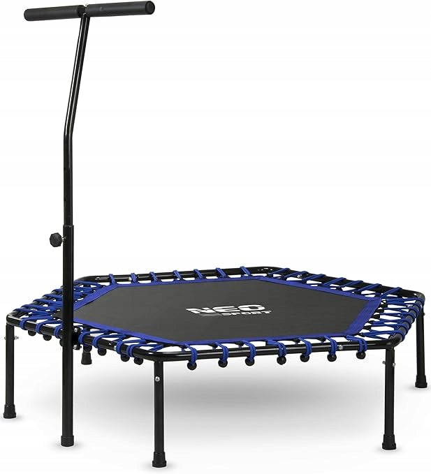 FOLDING TRAMPOLINE WITH SAFETY BAR LOAD UP TO 100KG FITNESS