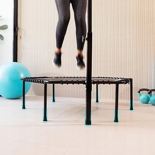 FOLDING TRAMPOLINE WITH SAFETY BAR LOAD UP TO 110KG FITNESS EAN (GTIN) 0094855568693