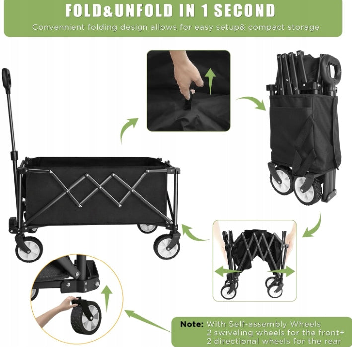FOLDING TRANSPORT TROLLEY 65 LOAD 100 KG EASILY FOLDABLE Manufacturer code SKŁADANY WÓZEK TRANSPORTOWY