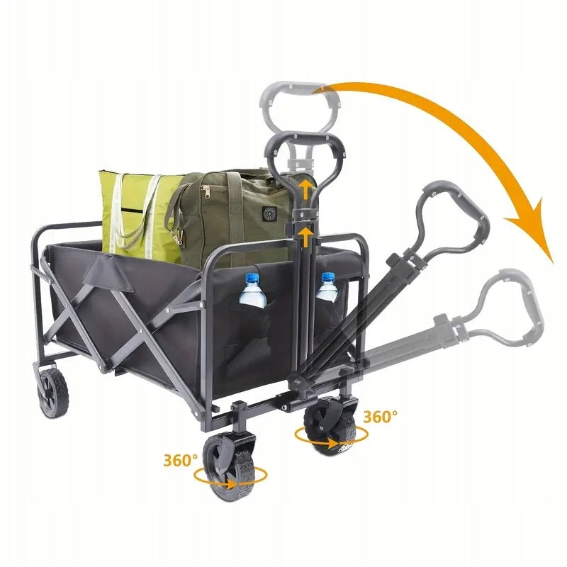 FOLDING TRANSPORT TROLLEY BEACH GARDEN HIKING 150KG Brand no brand