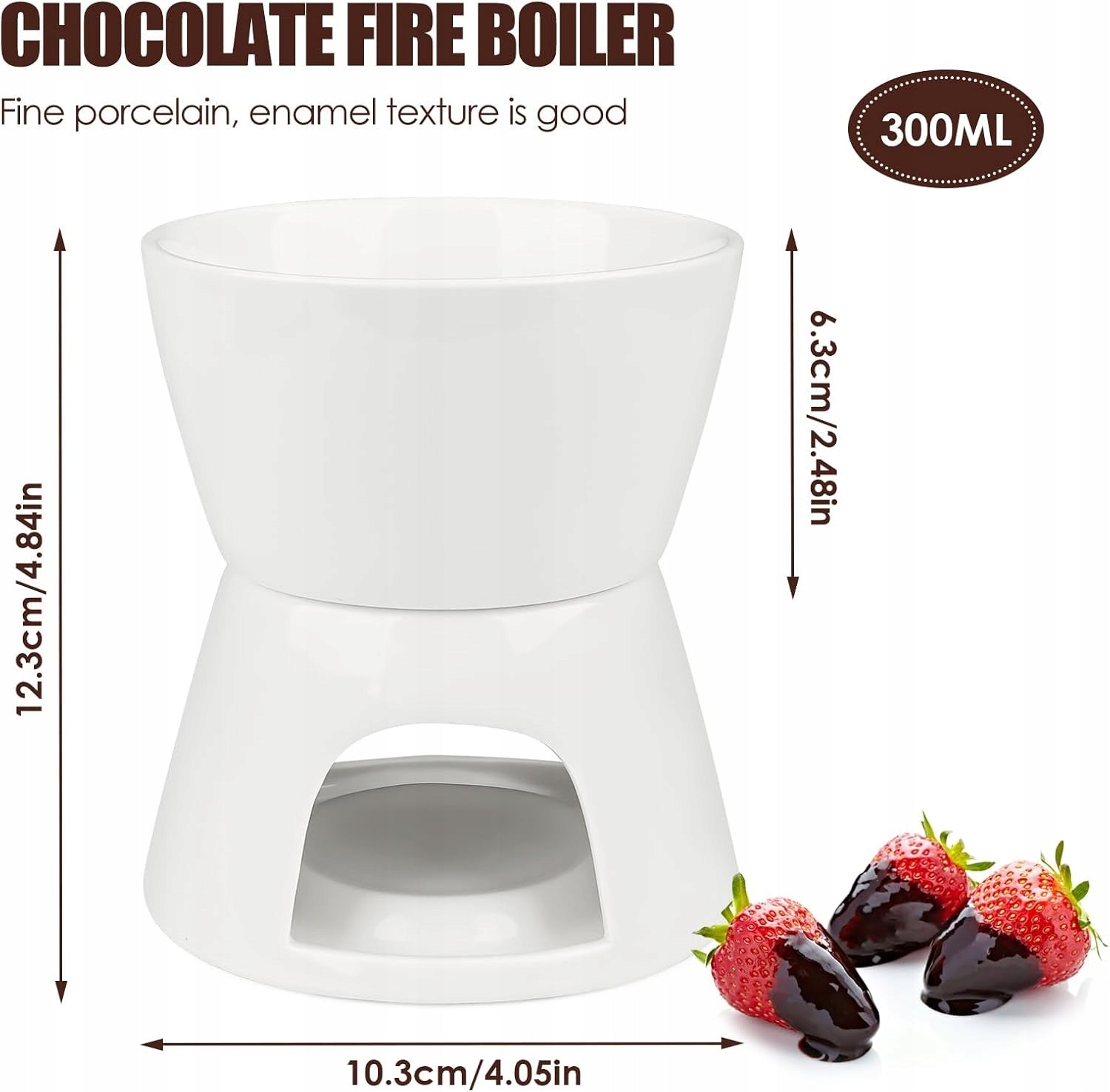 FONDUE CERAMIC MUG SET PORTABLE WHITE CHEESE DESSERTS HEATER Brand no brand