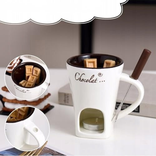 FONDUE CHOCOLATE CANDLE MUG CERAMIC FONDUE MUG 130 Brand Kuchenne