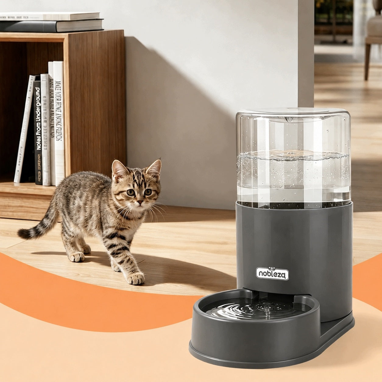 FOOD AND WATER DISPENSER AUTOMATIC FEEDER FOR DOG 2x3,8L DARK GREY Manufacturer code B40703AHGF