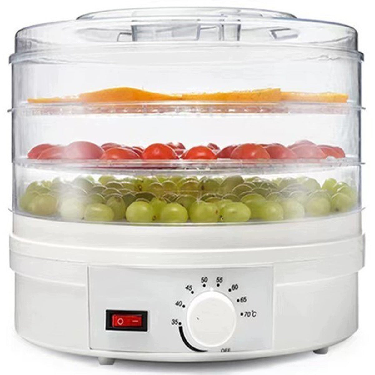 FOOD DEHYDRATOR DRYER 350W FOR MUSHROOMS FRUITS HERBS 5 TRAYS ADJUSTABLE Manufacturer code 6002387-1
