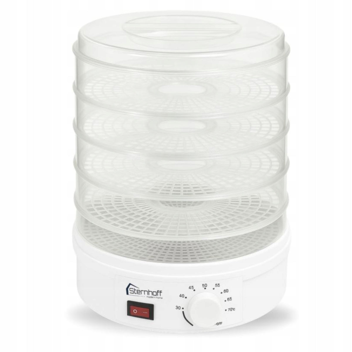 FOOD DRYER FOR FRUIT VEGETABLE MUSHROOMS LARGE 5 SIT STRONG 600W ADJUSTABLE Manufacturer code POJEMNA Z REGULACJĄ DO ŻYWNOŚCI 5 POZIOMÓW