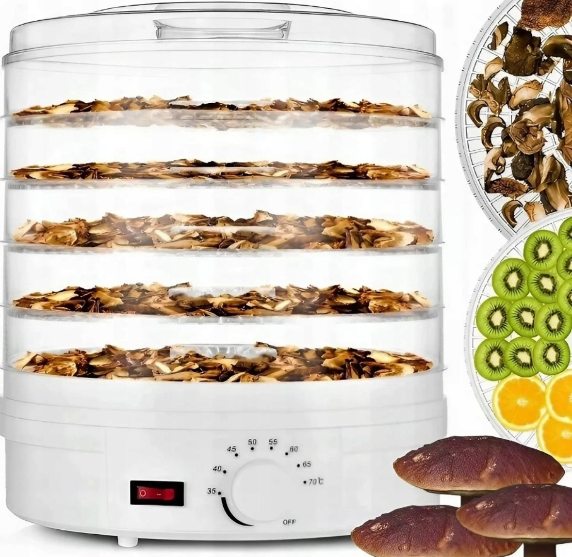 FOOD DRYER FOR MEAT FRUIT MUSHROOMS LARGE 5 SIT 500 IN STRONG