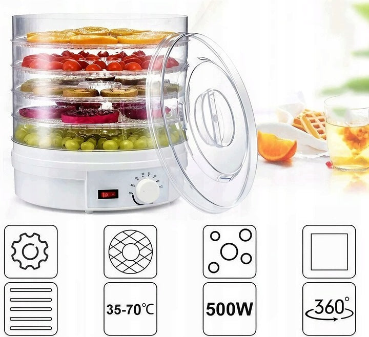 FOOD DRYER FOR MUSHROOM FRUIT VEGETABLE HERBS DEHYDRATOR 5 LEVELS 600W Packaging status original