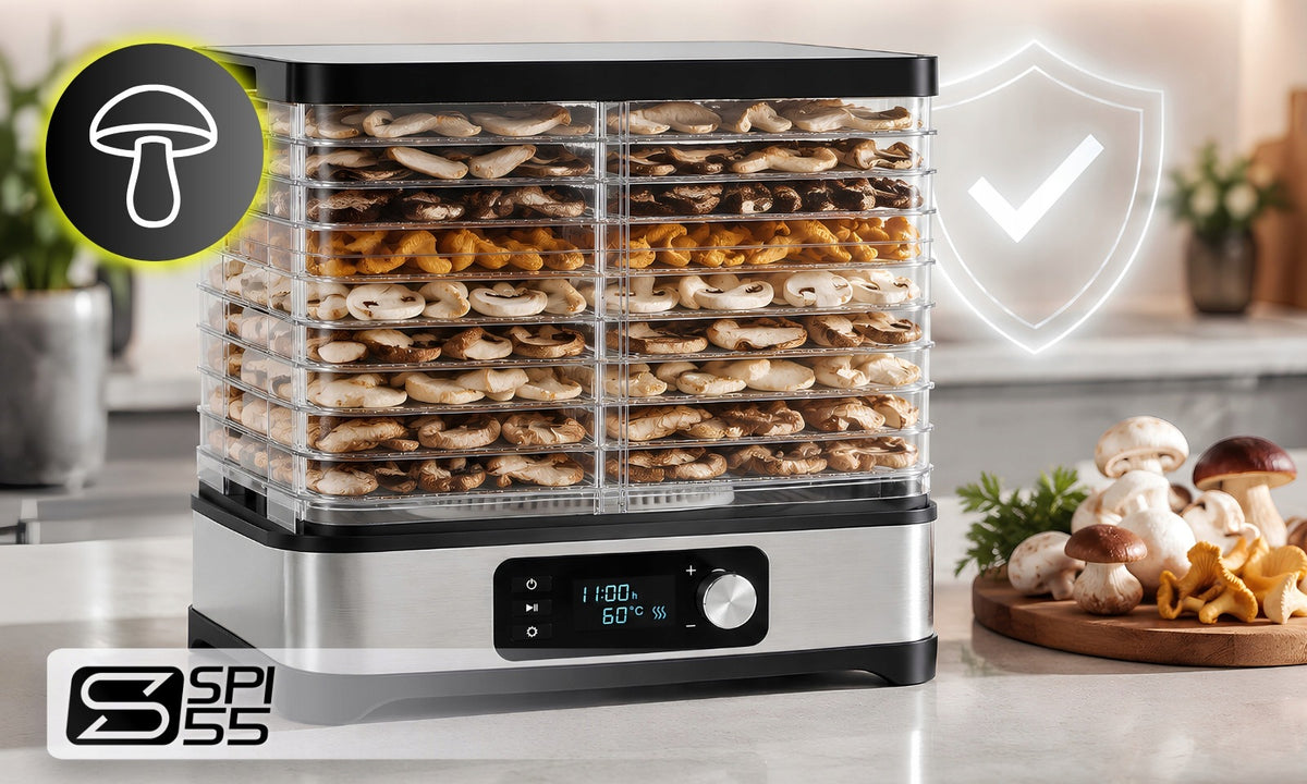 FOOD DRYER FOR MUSHROOMS fruit vegetables herbs 600W 6 SIT TIMER regulation Packaging status original
