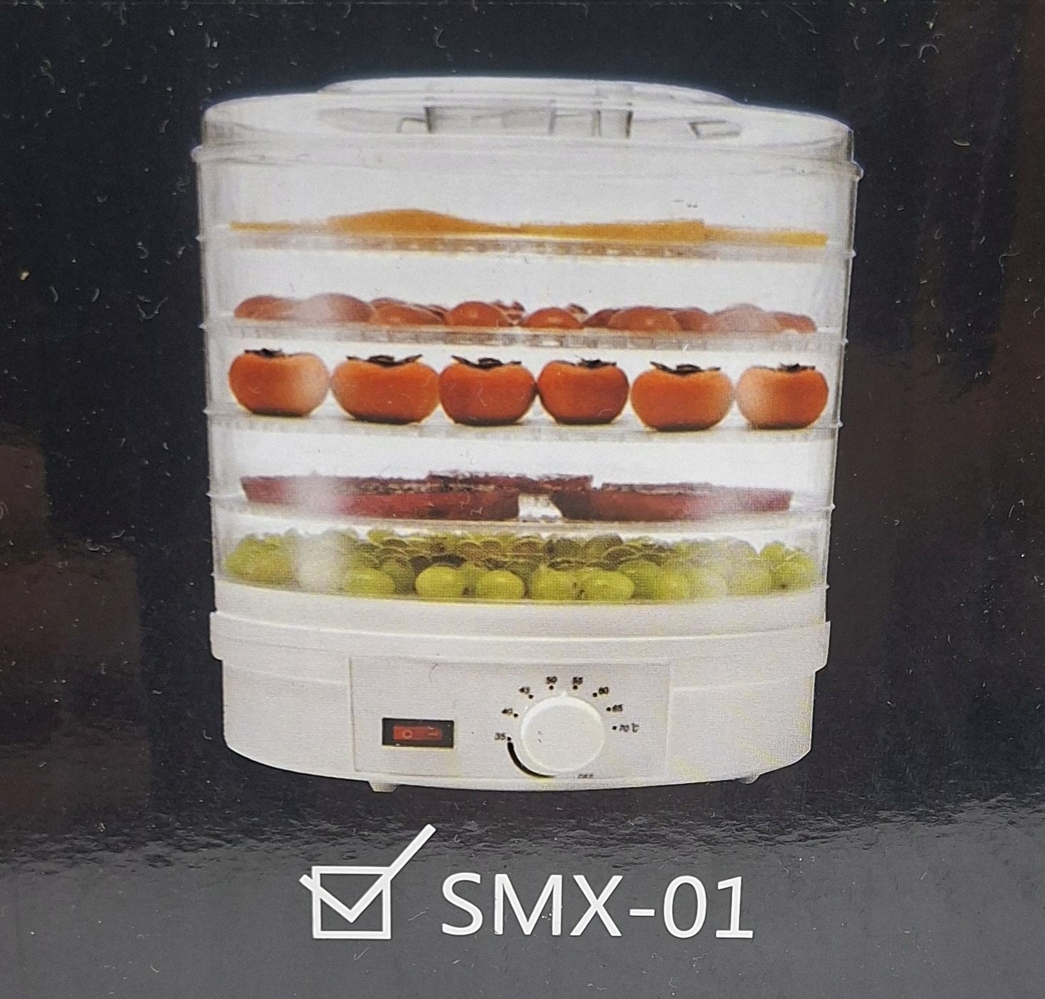 FOOD DRYER FOR VEGETABLE FRUIT MUSHROOMS XXL 5 SIEVES Packaging status original