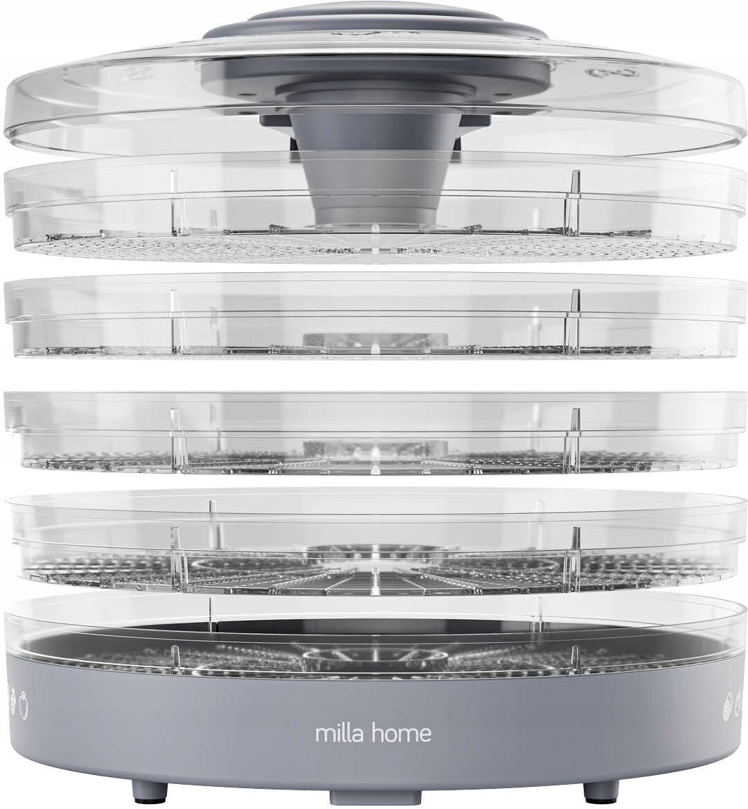 FOOD DRYER MILLA HOME FD201 Dominant color silver/gray