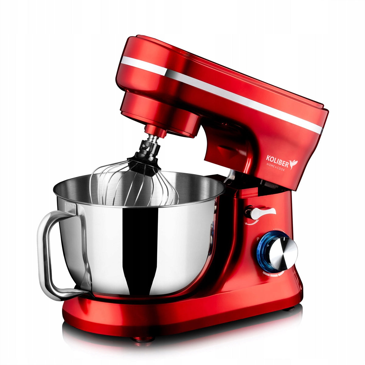 FOOD PROCESSOR PLANETARY MIXER KOLIBER X-2400-W 4.5L 6in1 MULTIFUNCTIONAL Dominant color red