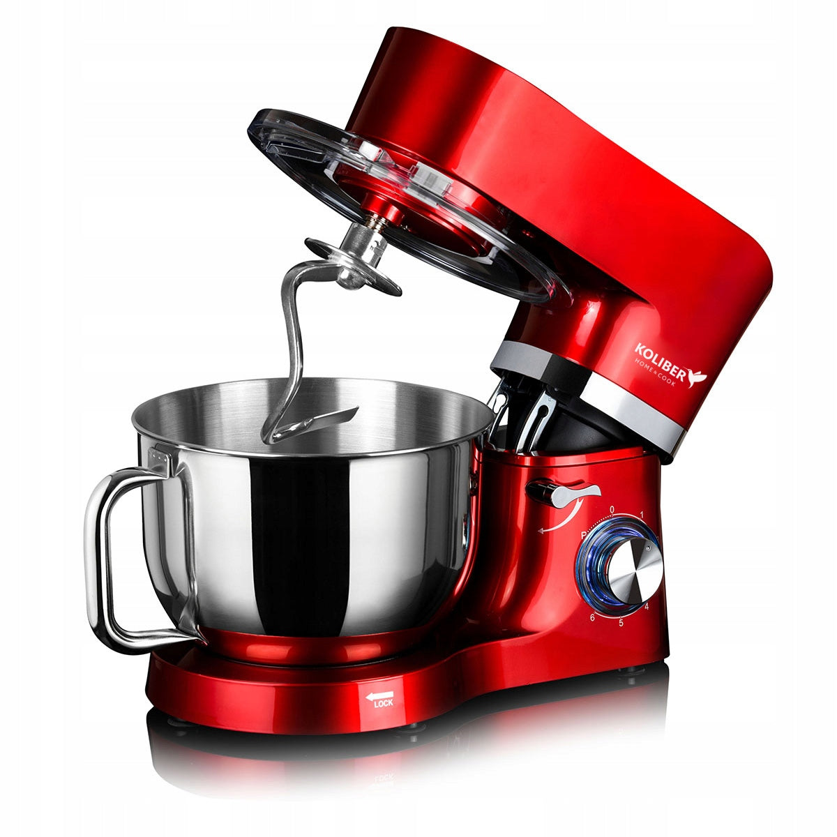 FOOD PROCESSOR PLANETARY MIXER KOLIBER X-3200-W 6.2L 7in1 MULTIFUNCTIONAL Dominant color red