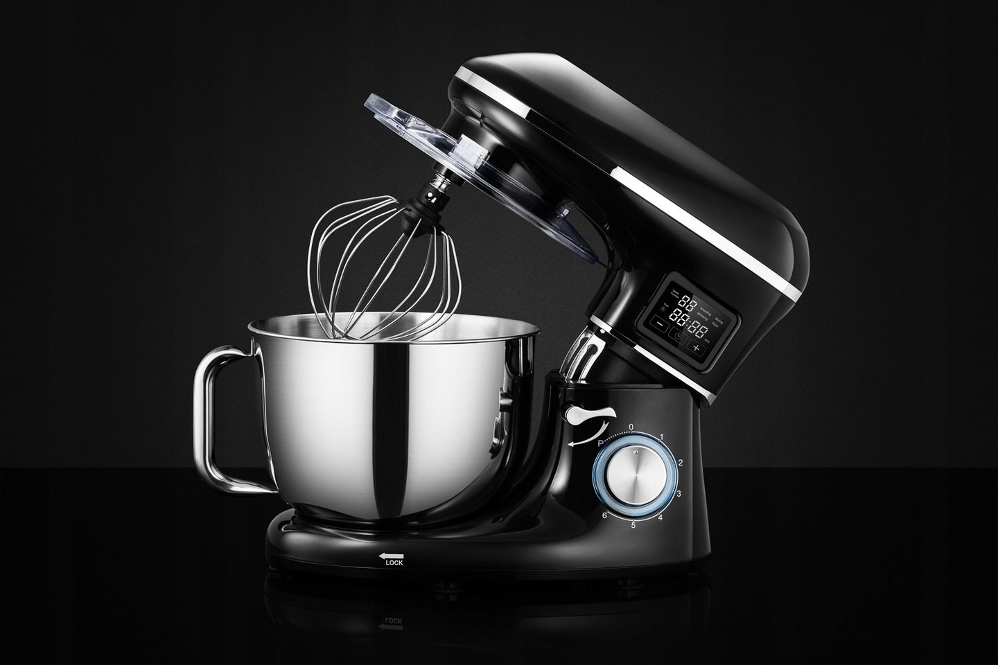 FOOD PROCESSOR PLANETARY MIXER POWERFUL SET Kerch 2000W 6,2L Black LED Manufacturer code ROBOT KUCHENNY PLANETARNY MIKSER MOCNY ZESTAW