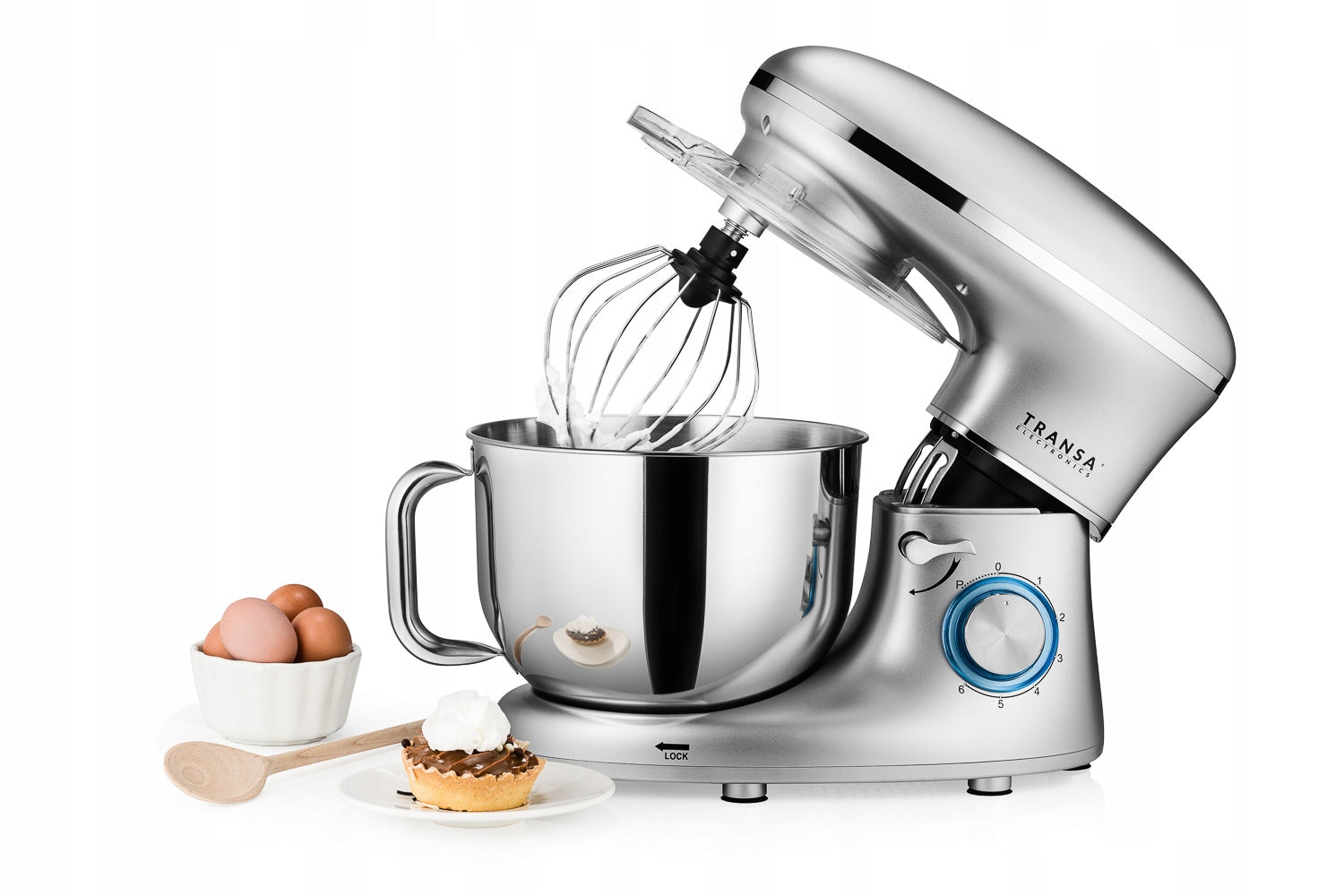 FOOD PROCESSOR PLANETARY MIXER SilverChef BOWL 6L HIGH POWER 3000W Dominant color silver/gray