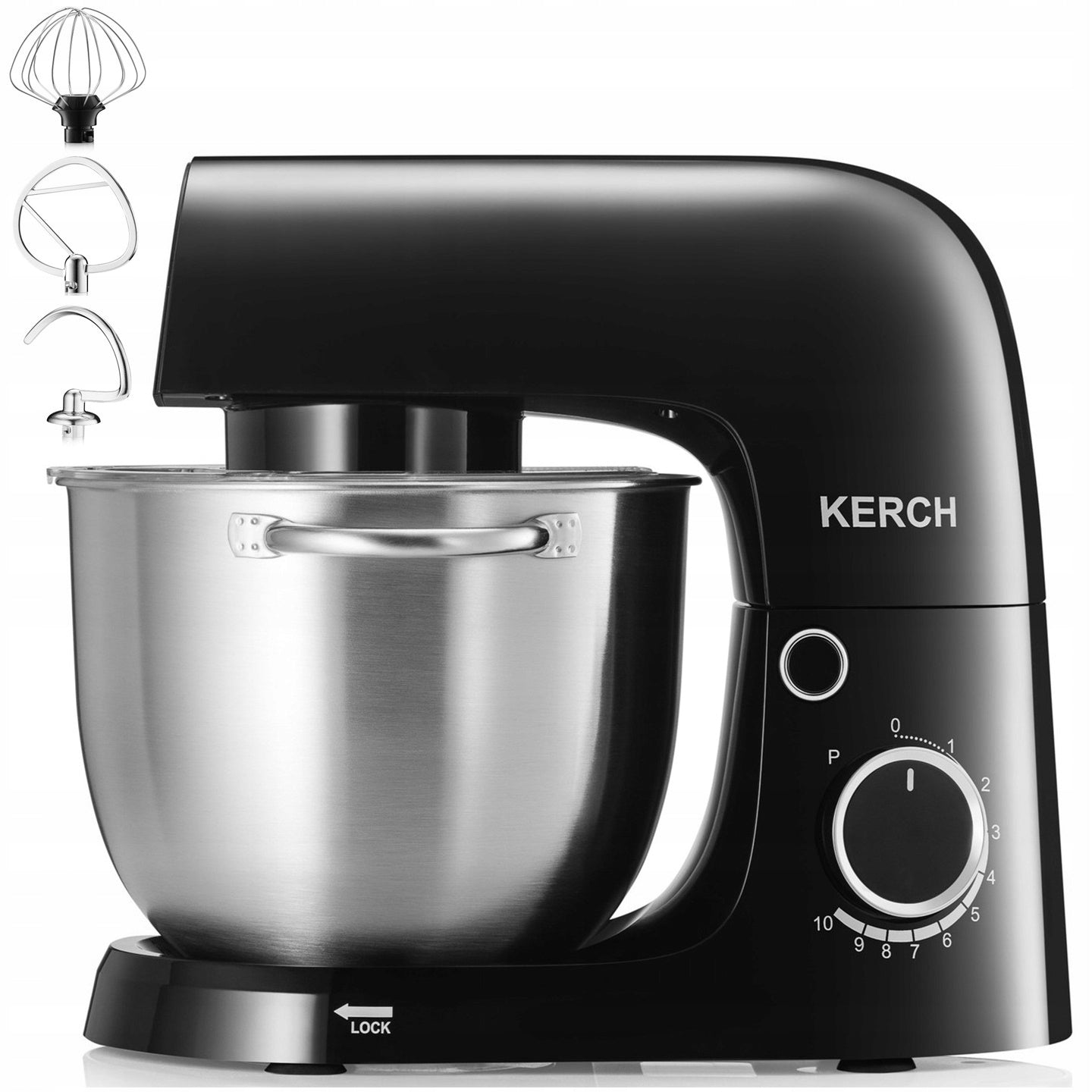 FOOD PROCESSOR PLANETARY MIXER WITH BOWL KERCH MALIA BLACK 5L Operating modes pulsating
