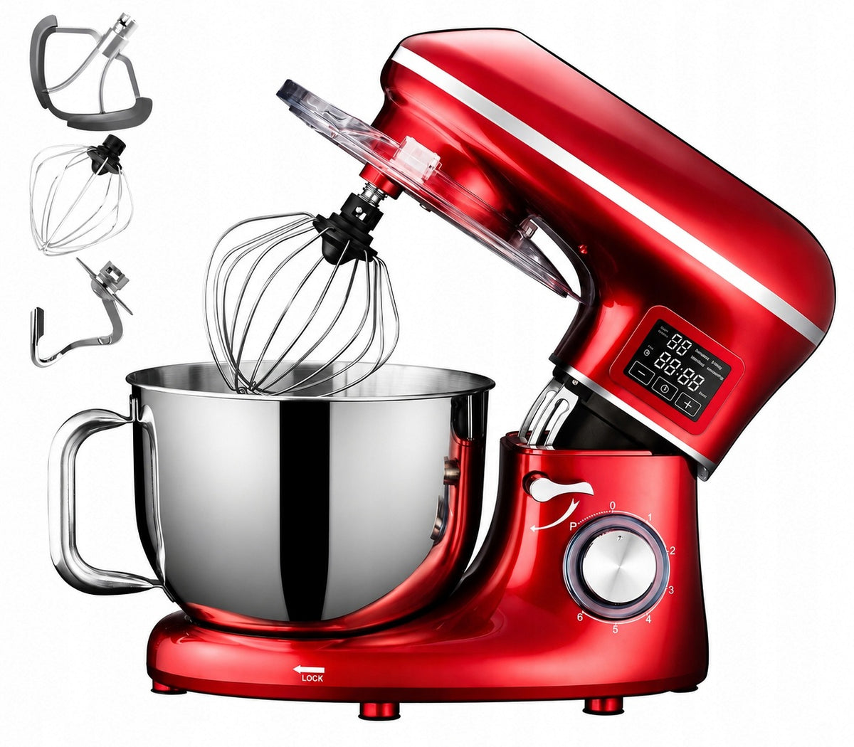 FOOD PROCESSOR PLANETARY MIXER WITH BOWL KERCH MYCHEF FERMENTATION RED 6,2L