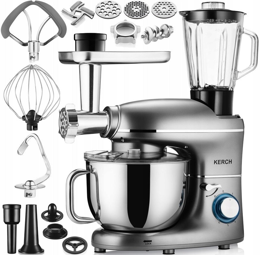 FOOD PROCESSOR PLANETARY MIXER WITH BOWL KERCH ROTARY 4000W GREY 6,2L