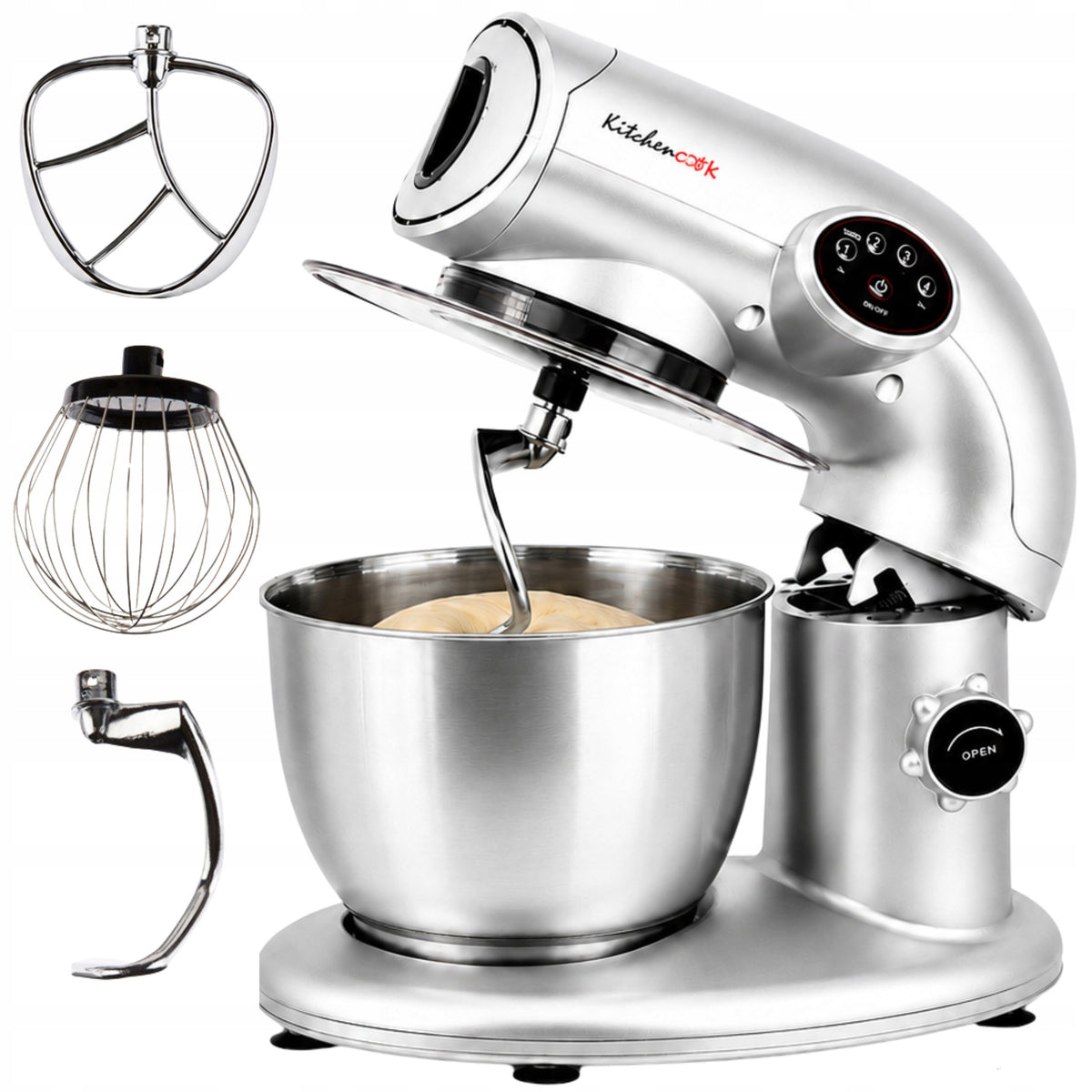 FOOD PROCESSOR PLANETARY MIXER WITH STEEL BOWL + 3 TIPS STRONG SILVER