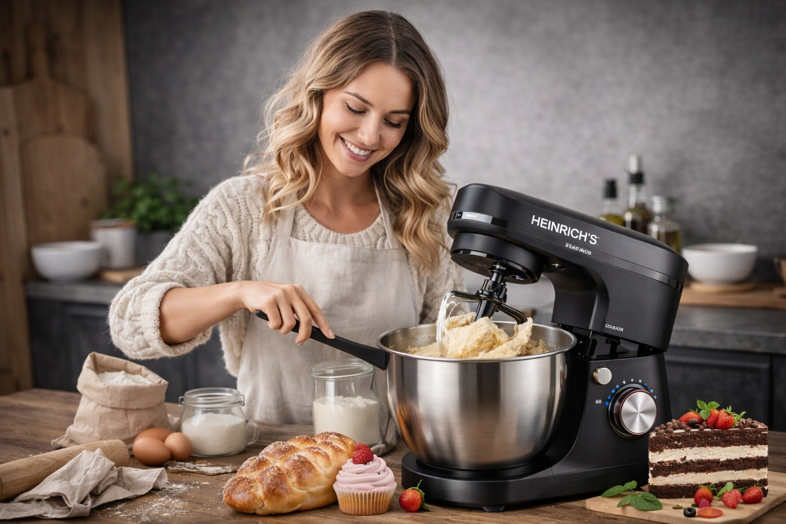 FOOD PROCESSOR Planetary 6L KNEADING MACHINE Mixer Cake Blender 1500W Packaging status original