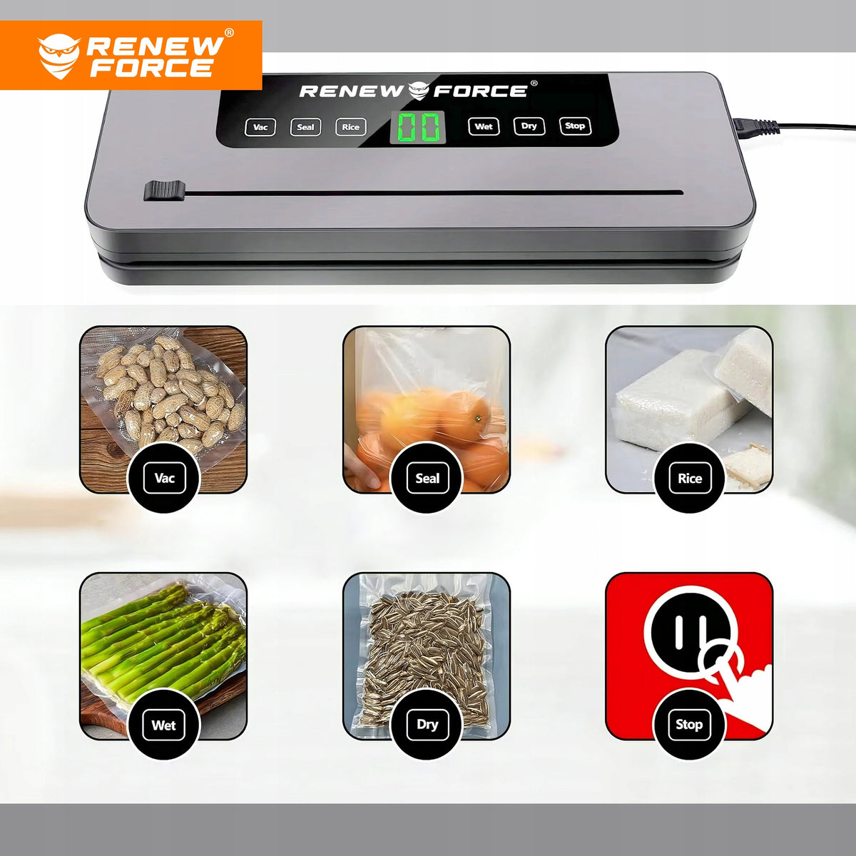 FOOD VACUUM WELDING MACHINE AUTOMATIC PACKING MACHINE STRONG 5 MODES Packaging status original