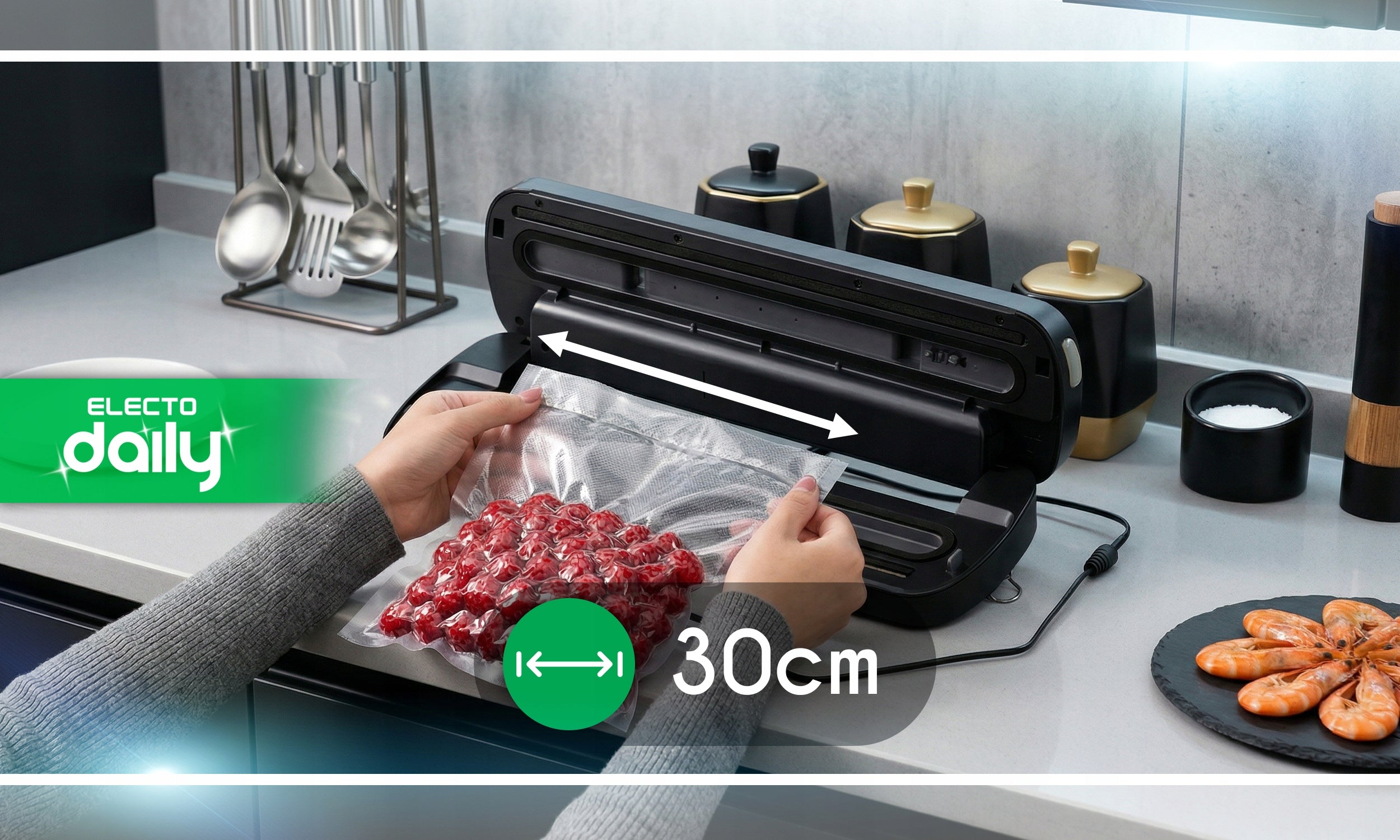 FOOD VACUUM WELDING MACHINE STRONG AUTOMATIC PACKAGING MACHINE +FOIL Dominant color black