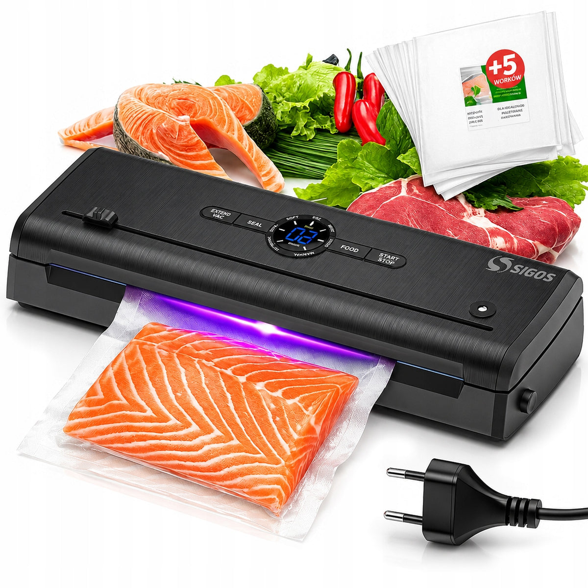 FOOD VACUUM WELDING MACHINE STRONG AUTOMATIC PACKAGING MACHINE +FOIL SET