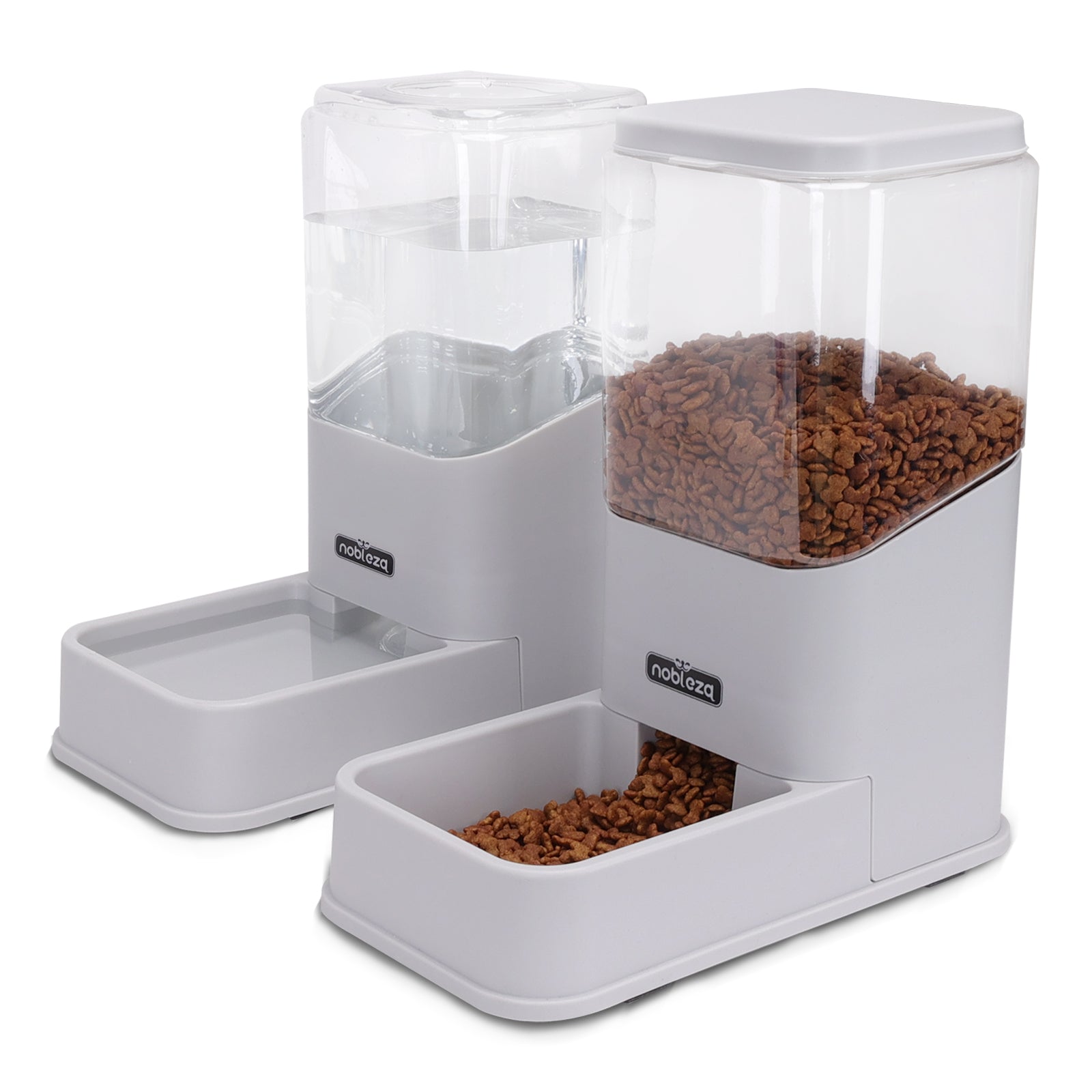 FOOD & WATER DISPENSER AUTOMATIC FEEDER DOG BOWL 2 x 3,8L grey EAN (GTIN) 8719138217465