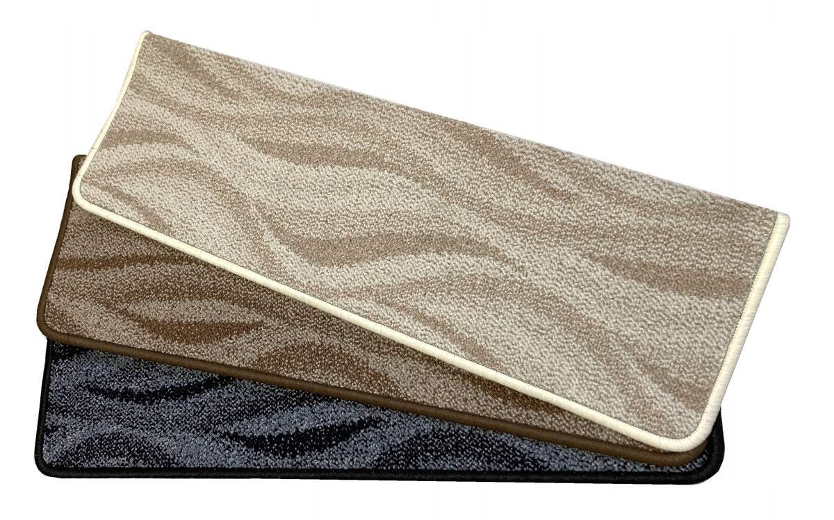 FOOT PADS FOR STAIRS 90cm Wave Cream Beige Grey Graphite