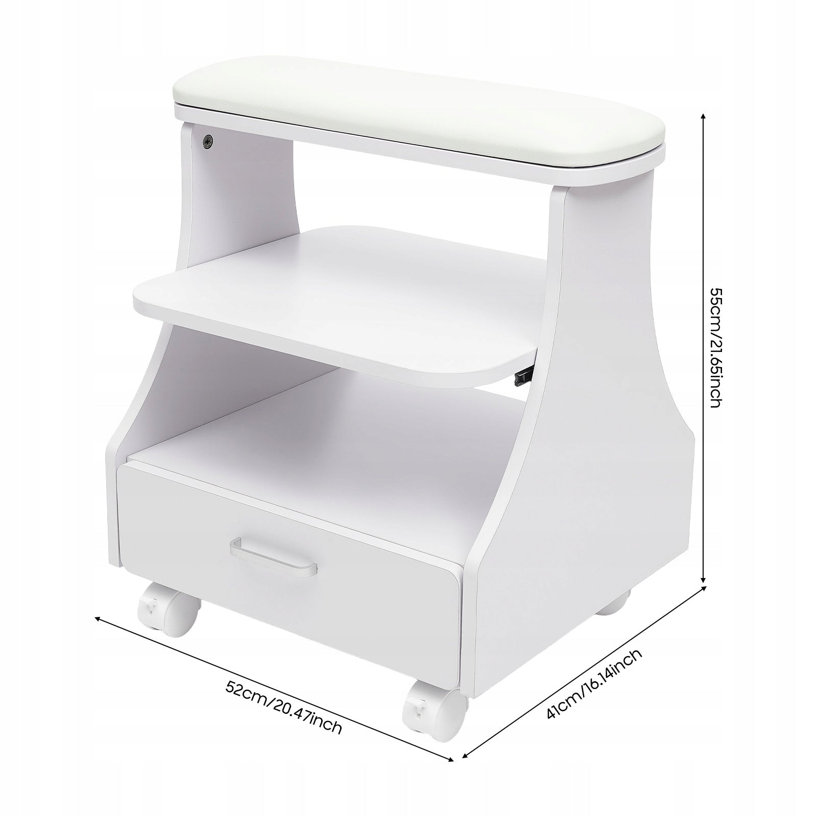 FOOTBATH STOOL W/ WHEELS FOOT REST BEAUTY SALON PEDICURE MANICURE FUNITURE Packaging status original