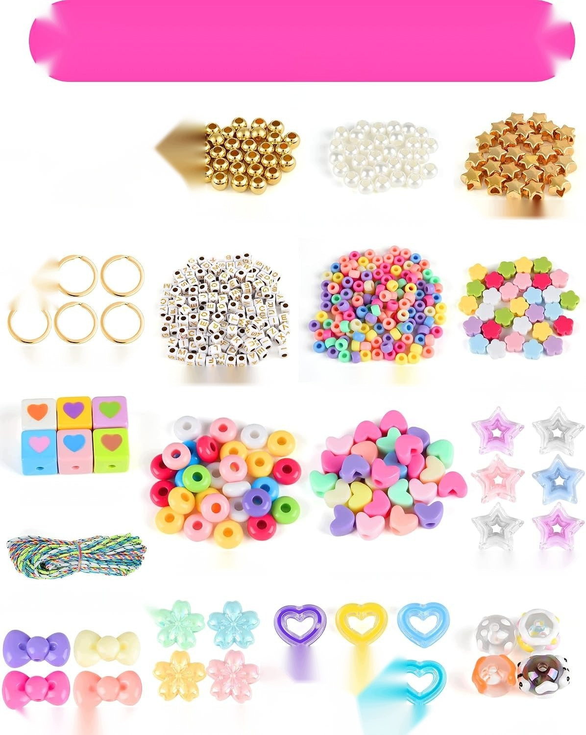 FOR BRELOCH SET 324 PIECES BEADS LETTERS TEMPLATES DIY CREATION Manufacturer code 5908140835504