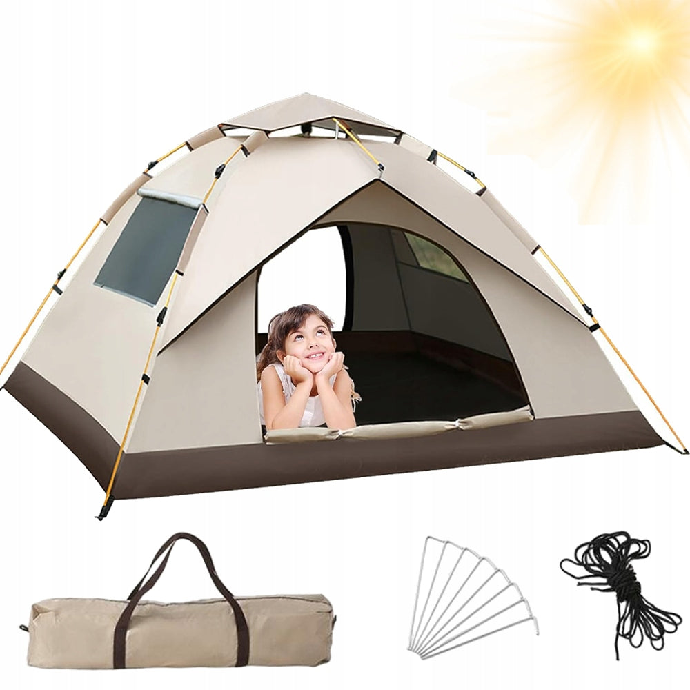 FOR CAMPING TENT WITH FIBERGLASS FRAME 8 ALUMINUM PEGS 4 ROPES