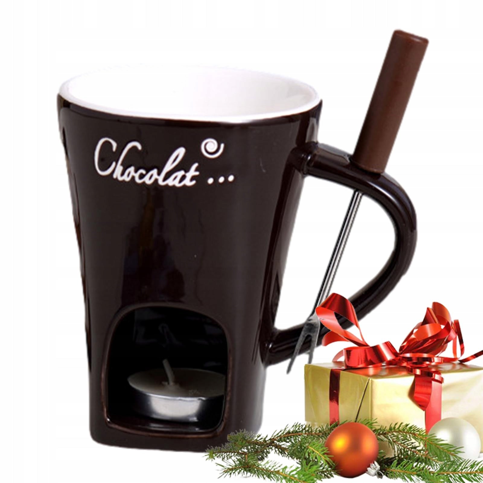 FOR CHOCOLATE MELTING FONDUE MUG BLACK HEATING 130ML GAREK